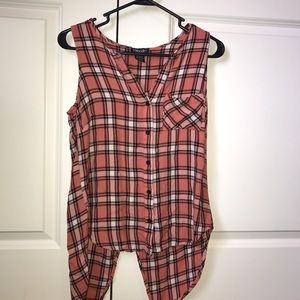 Flannel tank top